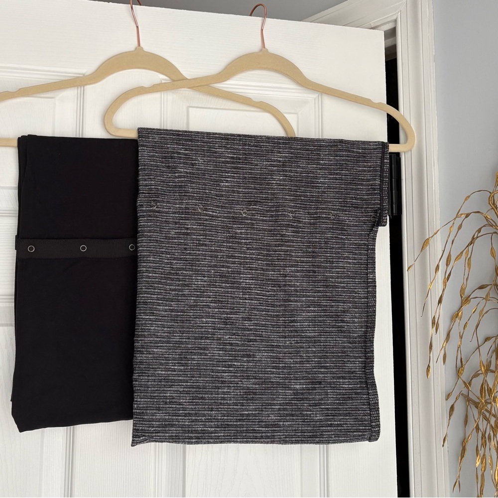 Lot of 2 Lululemon Vinyasa Scarf in Black and Gray